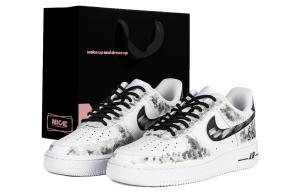 Nike Кроссовки для скейтбординга с низким верхом Air Force 1 Cushioning, Wear Resistant, женские, бело-серые