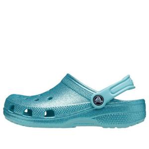Сандалии classic glitter clog 'blue teal' Crocs, синий