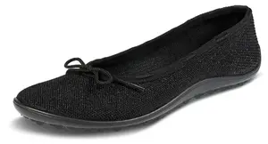 Босоножки Leguano "ТАНГО", балетки, тапочки, удобные туфли с декоративным бантом и блестками, черный