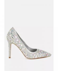 Туфли-лодочки Iceout со стразами и стразами London Rag, серебряный