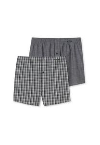 Мужские тканые боксеры, 2 шт, хлопок SCHIESSER, черный