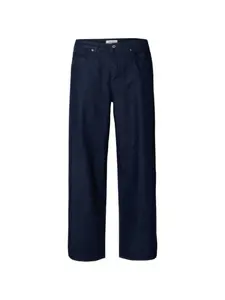 Джинсы на пуговицах Selected, синий