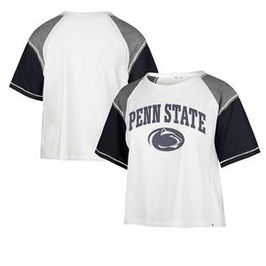 Женская укороченная футболка белого цвета Penn State Nittany Lions Serenity Gia '47, цвет Pst White