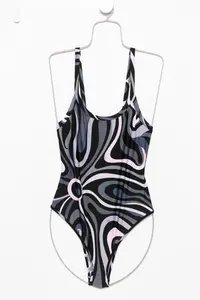 Купальник с квадратным вырезом Pucci, черный