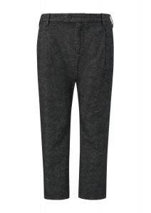 s.Oliver Брюки 'Detroit' с зауженным кроем и складками спереди в темно-сером цвете