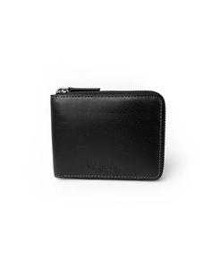Мужской кожаный кошелек на молнии по периметру с центральным крылом Club Rochelier, черный