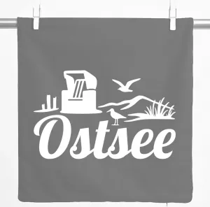 Декоративная наволочка Huuraa с изображением пляжа Балтийского моря, подарочная, 40x40 см, стальной серый хлопок, украшение из Балтийского моря Hellweg Druckerei