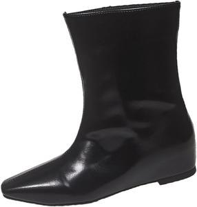 Женские ботильоны с заостренным носком, низкий устойчивый каблук, стильные ботинки для вечеринок, повседневная обувь для прогулок на улице Generic, Black