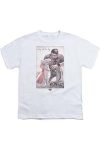 Футболка с коротким рукавом для детей "Супермен - лучший друг человека" Gildan, белый