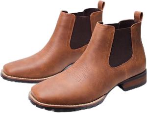 Мужские ботинки челси - классические повседневные ботильоны без шнурков для торжественных случаев Generic, коричневый