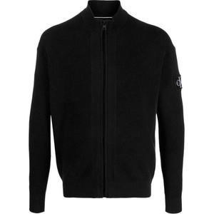 Кардиган из вафельной ткани с молнией Calvin Klein, черный
