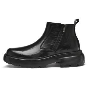 Bull Thunder Мужские зимние ботинки с меховой подкладкой черные, цвет Black Fleece-Lined