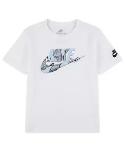 Мальчики 2T-7 футболка Unwrapped Futura с круглым вырезом Nike, белый