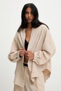 Накидка с льняной отделкой Answear.Lab, бежевый