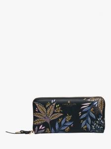 Черная ботаническая большая сумка на молнии Sara Miller, Black/Multi