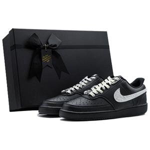 Court Vision 1 Ink Silver, Obsidian Box устойчивые к истиранию низкие скейтборд кроссовки Unisex Nike, черный