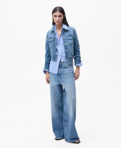 Женская укороченная джинсовая куртка MANGO, Medium Blue