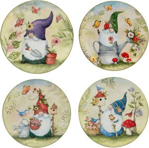 Certified International салатники/десертные тарелки 23 см, набор 4 шт, мультиколор