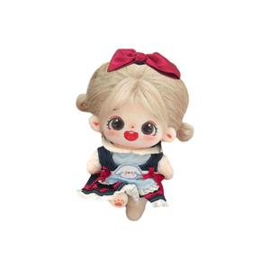 Мягкая плюшевая кукла из хлопка, 20 см Jinnew, Sweetie+Denim Puppy Clothing (Includes Bowknot Hair Clip)