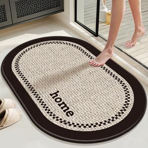 Dajiang Ковер 50х80 см из диатомита для ванной комнаты, впитывающий, нескользящий, быстросохнущий, толщина 7 мм, Deluxe Version