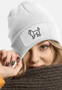 Шапка MoonWorks Beanie, Australian Shepherd Weiß/Light Grey