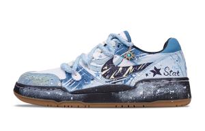 Nike Full Force Radiant Nebula Low top Skateboard Shoes Men's Blue Black