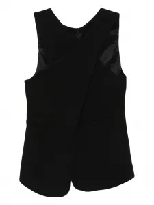 Топ с перекрестными бретелями EMPORIO ARMANI, черный