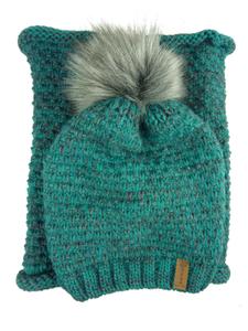 Шапка Kumixi Set: Mütze & Loop Schal, Petrol