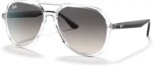 Солнцезащитные очки Ray-Ban RB4376 «Авиатор» для мужчин и женщин + КОМПЛЕКТ с аксессуарами для очков, Transparent / Grey Gradient