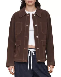 Куртка в стиле "амбарная" из искусственной замши Avec Les Filles, коричневый