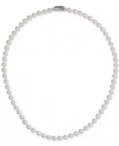 Ожерелье-Воротник длиной 16 дюймов с застежкой из искусственного жемчуга серебристого оттенка и кубического циркония, эксклюзивно в Macy's Eliot Danori, silver