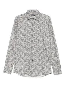 Рубашка с цветочным принтом KARL LAGERFELD, серый