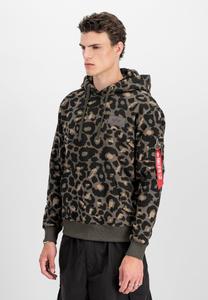 Худи Alpha Industries Hoodie, Forest Leo Camo/Dark Brown