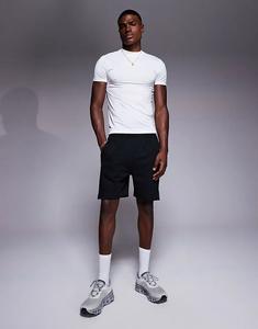 Тренировочная футболка Icon Muscle Fit с быстросохнущей тканью белого цвета ASOS 4505