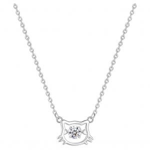 Vsense.Cn Ожерелье из серебра 999 пробы с цирконами для женщин