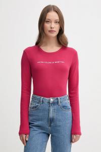 Хлопковая водолазка United Colors Of Benetton, розовый