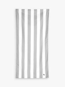 Пляжное полотенце Cabana Stripe с быстрой сушкой Dock & Bay, Grey