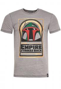 Классическая футболка Recovered Shirt Star Wars Boba Fett Empire Strikes Back, светло-серый