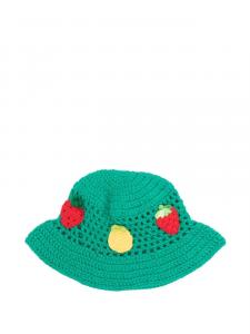 Stella McCartney Kids панама с вышивкой, зеленый