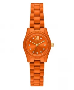 Женские наручные часы Lexington с тремя стрелками, ограниченная серия, оранжевый циферблат, нержавеющая сталь, 26 мм Michael Kors
