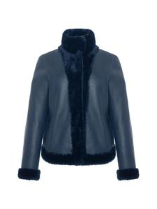 Двусторонняя куртка из овчины с цветными блоками Made For Generations WOLFIE FURS, синий