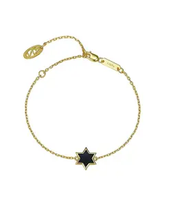 Браслет Petit Star of David черного цвета Anna Zuckerman, black