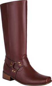 Женские сапоги CYNLLIO до колена с квадратным носком, средним каблуком, сапоги рыцарь, массивный каблук, западные ковбойские сапоги, винтажные ковбойские сапоги, бохо-обувь, 1Winered