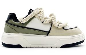 Кроссовки MLB Chunky Liner Skateboarding Shoes Unisex Low-top Beige/green/white, цвет Off White