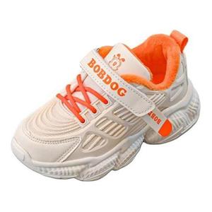 Кроссовки для детей "Дети" Bobdog, цвет White/Fire Orange