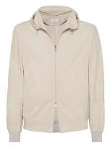 Brunello Cucinelli толстовка на молнии с капюшоном, нейтральный