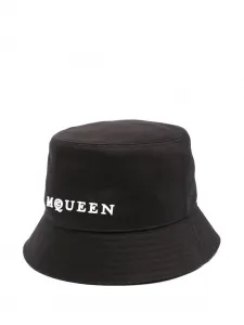 Панама с вышитым логотипом Alexander McQueen, черный