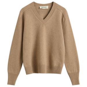 Джемпер-Накидка с V-образным вырезом и запахом Róhe, цвет taupe melange