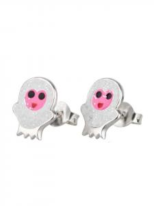 Schmuck23 Серьги в виде совы из серебра 925 пробы белого цвета