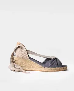 Женские эспадрильи на танкетке из ткани с лентами Toni Pons, серый